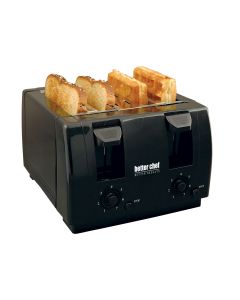 Better Chef 4 Slice Dual-Control Black Toaster