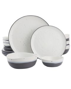 Gibson Elite Rhinebeck 16 Piece Round Stoneware Dinnerware Set in Blue