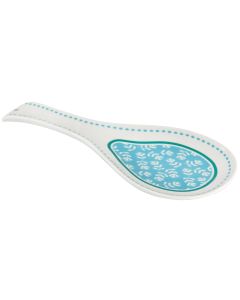 Gibson Home Village Vines Fine Ceramic Spoon Rest in Blue