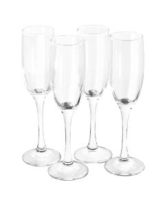 Gibson Home Belinni 4 Piece 6.4oz Fluted Champagne Glass Set