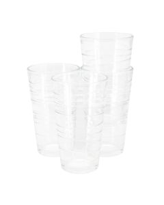 Gibson Home 4 Piece 16 Ounce Swirl Glass Tumbler Set