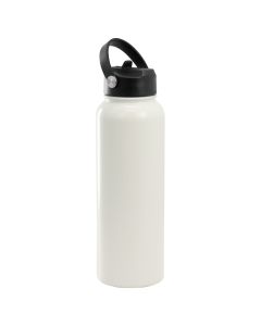 Gibson Home Marina 38oz Stainless Steel Thermal Bottle with Lid in Cream