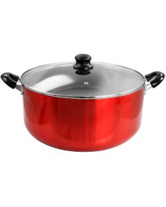 Better Chef for Professional Results 18 Quart Heavy Gauge Aluminum Dutch Oven in Red