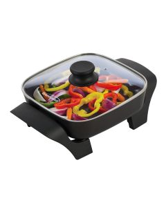 Brentwood SK-46 8-Inch Nonstick Electric Skillet in Black with Lid